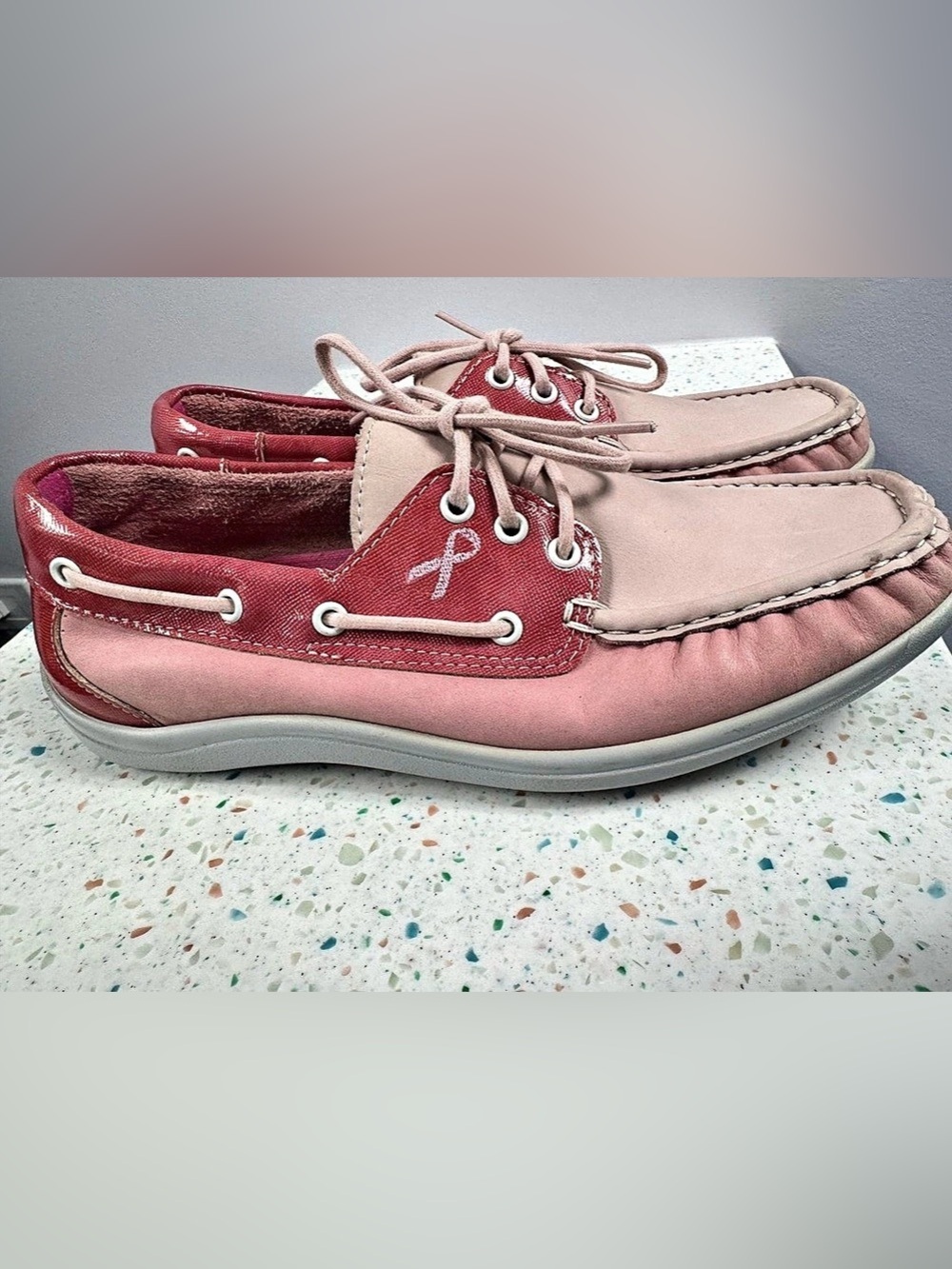 SAS Breast Cancer Awareness Tripad Comfort Boat Shoes Women’s 9.5M Pink Red